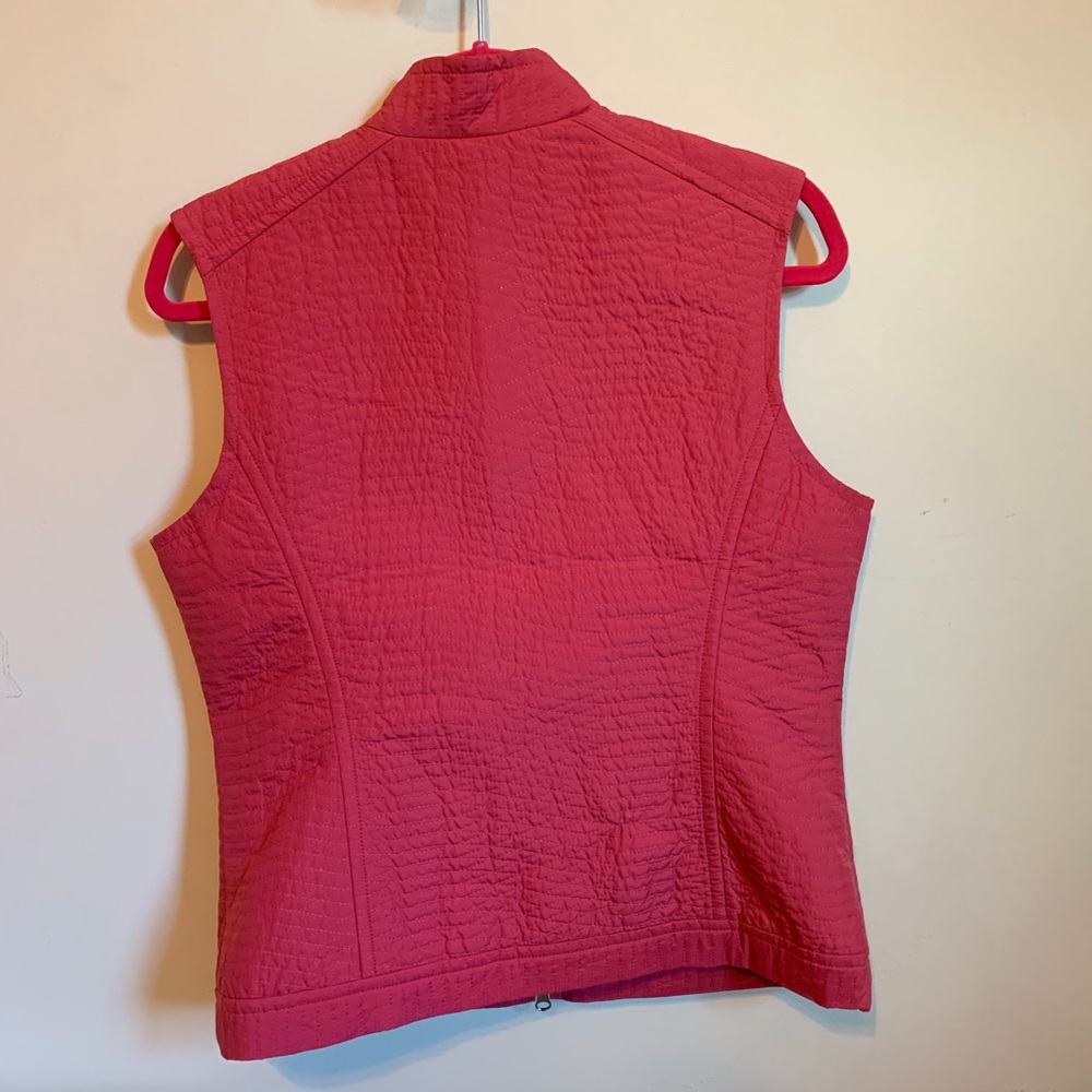Talbots Raspberry lightly quilted nylon vest. - Picture 4 of 4